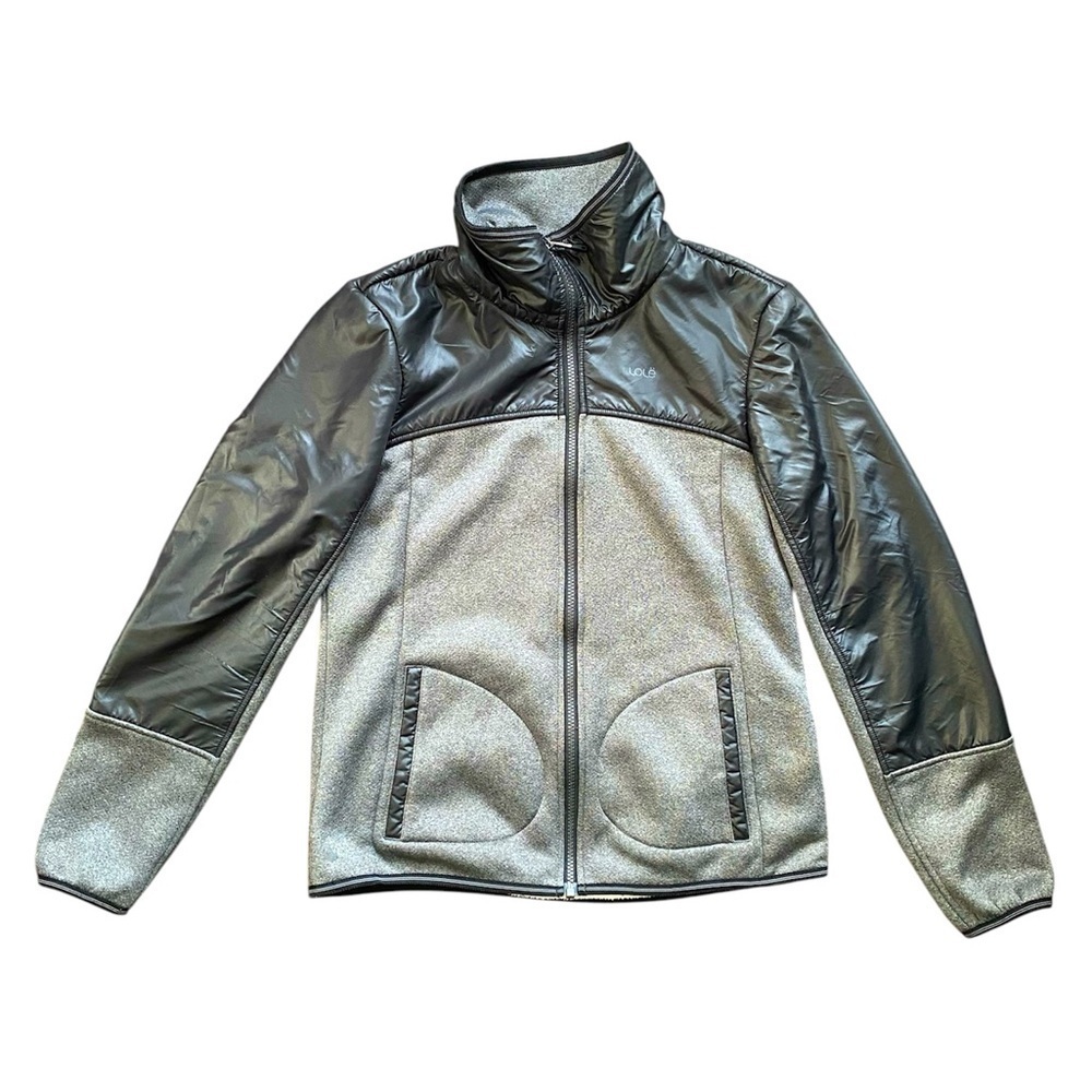 Lole Gray Black Fleece Jacket Medium